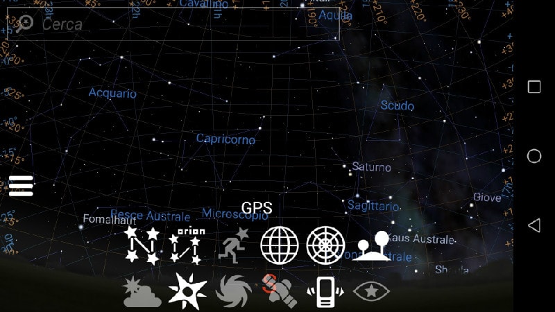 Schermata Stellarium